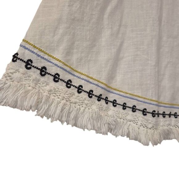 Max Studio Women's White, Blue & Red Floral Embroidered Cotton Tank Top NEW - Picture 5 of 10